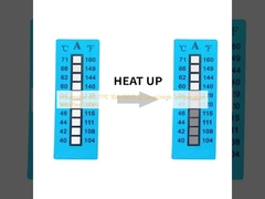Onherroepelijk 40-71°C 104-160°F 10 Level High Temperature Sensitive Labels