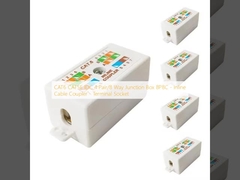 CAT6 CAT5E IDC 4 Pair/8 Way Junction Box 8P8C - Inline Kabelcoupler - Terminal Socket