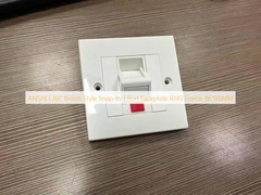 Anshi LJ6C Britse stijl Snap-in 1 Port Face Plate RJ45 frame 86*86mm