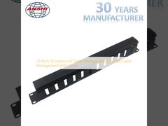 12 Poorts 1U Horizontale Kabelmanager Zwart 19 Rack Kabelmanagement Met Deksel