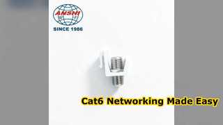 Eenvoudige, gereedschapsvrije Cat6 Keystone Jack-installatie