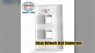 ANSHI 120 US wandplaat dubbele RJ45 RJ11 netwerkoplossing