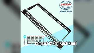 12-poorts 10-inch patchpaneel Compacte netwerkoplossing