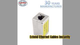 Verleng Ethernet-kabels met afgeschermde RJ45-metaalkoppelingen