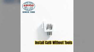 Eenvoudige, gereedschapsvrije Cat6 Keystone Jack-installatie