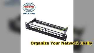 12-poorts Cat6-patchpaneel Compacte netwerkoplossing