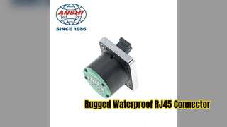 Industriële waterdichte RJ45-paneelgemonteerde stopcontactoplossing