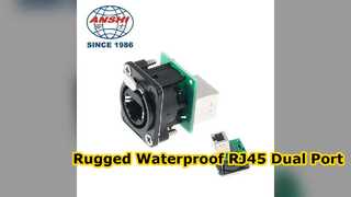 Waterdichte Dual Port RJ45 Ethernet-connector D-type adapter