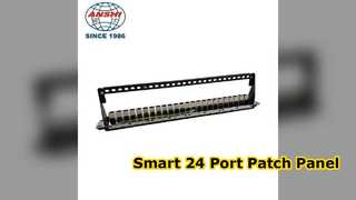 Intelligent 24-poorts CAT6-patchpaneel met LED-indicatoren