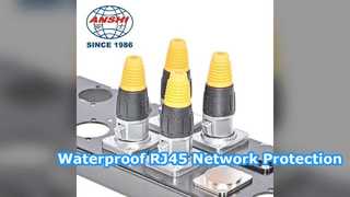 Waterdichte dubbele poort RJ45 Ethernet-connector afgeschermd