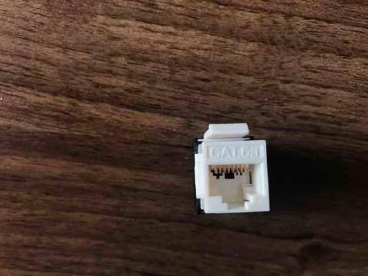 Gold Plating RJ45 Keystone Jack Cat6A UTP 180 Degree Tool Free Outlet