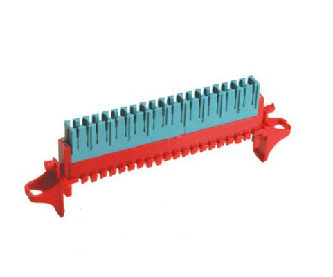 Red Blue LSA Plus Module ABS / PBT 10 Pairs KRONE STG Module 123.5 X 21.5 X 40.5mm