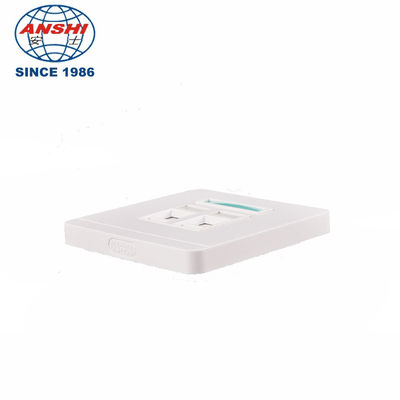 ANSHI RJ45 86x86mm Single Hole Double Hole Panel Telecommunication Face Plate