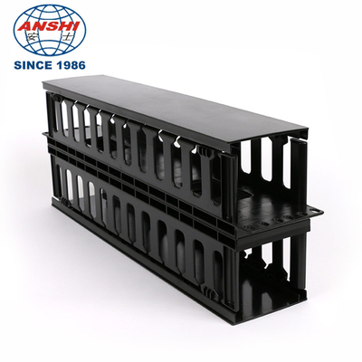 1U 19 inch plastic dubbelzijdig kabelmanager ABS materiaal