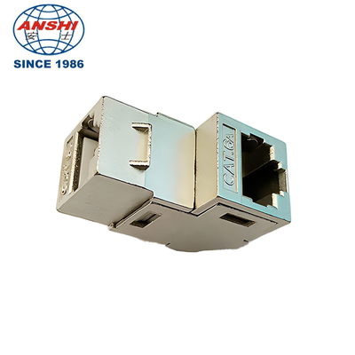 CAT5E CAT6 CAT6A door middel van docking Keystone Jack Wall Panel Mount Connector 90 graden zinklegering door middel van module paneel