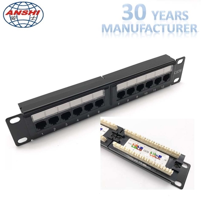 1U 10“ Duim 12 Havencat6 UTP Rek zet Flardcomité 110 IDC- opType