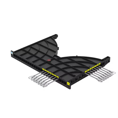 Kanal Type Kabel Management Tray 24 Port Kabel Manager voor Data Center Rack / Cabinet