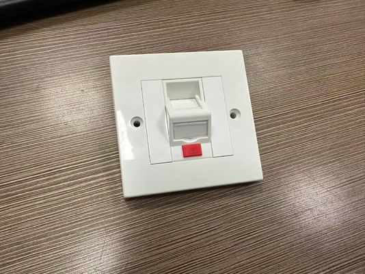 ANSHI LJ6C Britse stijl Snap-In 1 poorts frontplaat RJ45 Frame 86*86MM
