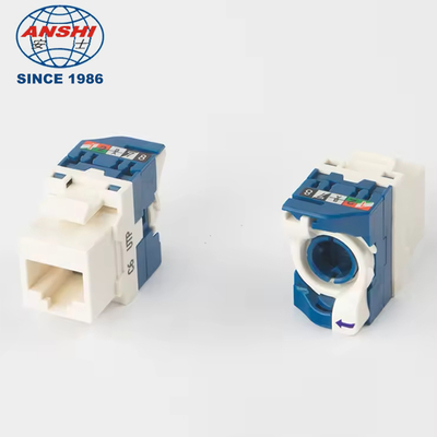 Gereedschapsloze en draaibare RJ45 Keystone Jack met 180 graden rotatie voor CAT6-kabels en hoge snelheidsgegevens