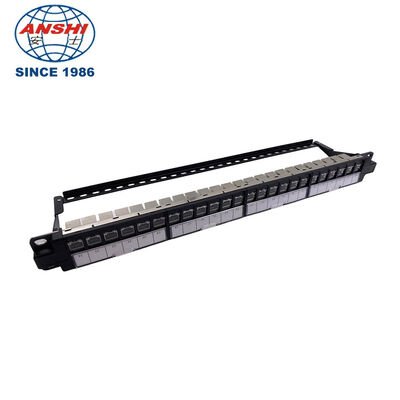 19 inch 1U modulair type rack mount patch panel UTP & FTP voor netwerken en bekabeling