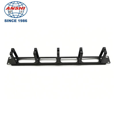 1U Hoogte 19 Inch Rack Mountable Horizontale Kabelmanager met 5 Ringen voor Netwerkkabelbeheer