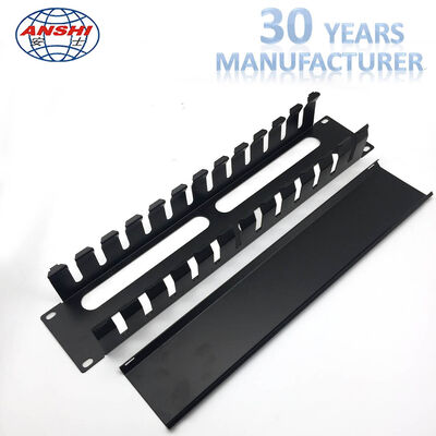 2U Hoogte 12 Slot Metalen 19 inch Rack Montagebaar horizontale kabelmanager Voor netwerkinstallaties