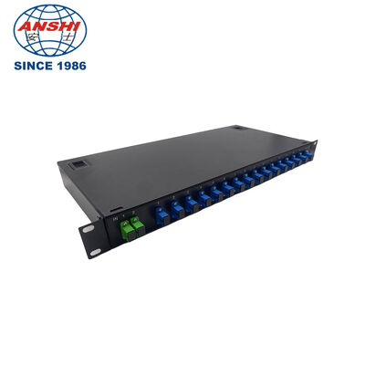 2 x 16 PLC-vezelsplitser met SC/UPC-connector 1U 19