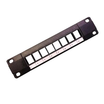 Modulair patchpaneel met 8 poorten zonder aansluiting met CAT6A-compatibiliteit voor RJ45-verbindingen