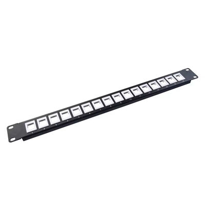 Rack Mount Patch Panel 1U 12 Port CAT5E CAT6A UTP Onladen met RJ45-aansluitingen en IDC-pinnen in fosforbronzen voor netwerkopstelling