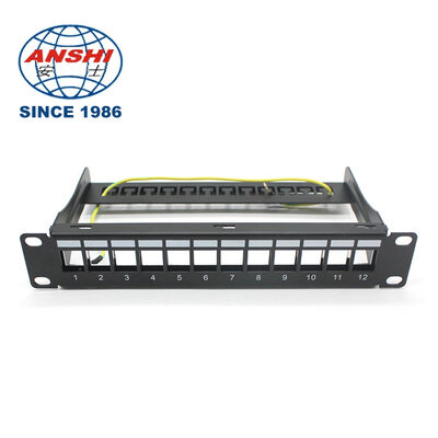 19 inch 32 poort leeg STP FTP afgeschermd RJ45 patch panel CAT5E CAT6 Rack Mount Network Distribution Panel
