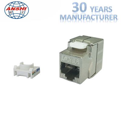 Beschermde STP-de Hoeksteenhefboom 180 Graad Toolless CAT7 CAT5E van de Zinklegering RJ45